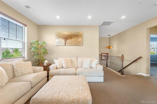 10057 Des Moines St, Parker, CO 80134 - living room with carpet, recessed lighting, and baseboards
