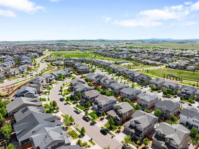 10057 Des Moines St, Parker, CO 80134 - aerial perspective of suburban area featuring a mountain backdrop