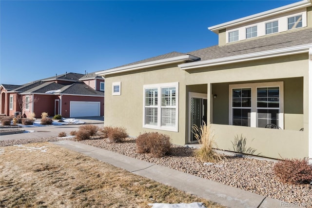 view of home's exterior featuring a garage