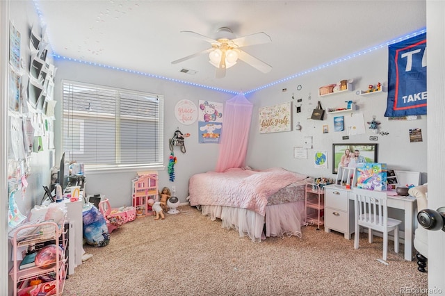 24022 E Jamison Dr, Aurora, CO 80016 - bedroom with carpet flooring and a ceiling fan