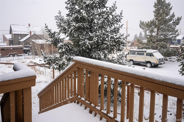 711 Clark St, Fairplay, CO 80440 - view of snow covered deck
