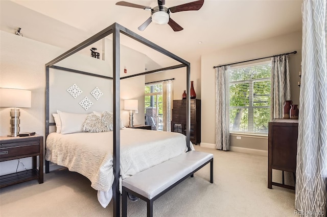 5401 S Park Terrace Ave Unit 109A, Greenwood Village, CO 80111 - carpeted bedroom featuring baseboards and a ceiling fan