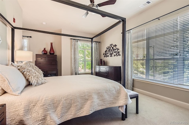 5401 S Park Terrace Ave Unit 109A, Greenwood Village, CO 80111 - carpeted bedroom with baseboards and a ceiling fan