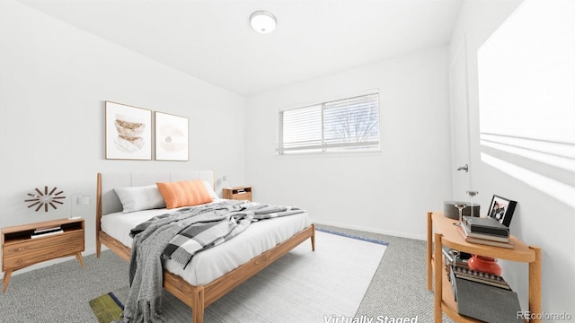 bedroom with carpet flooring