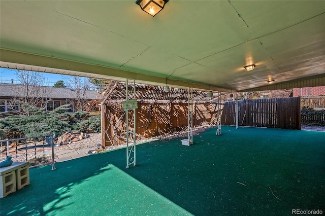 view of patio with fence