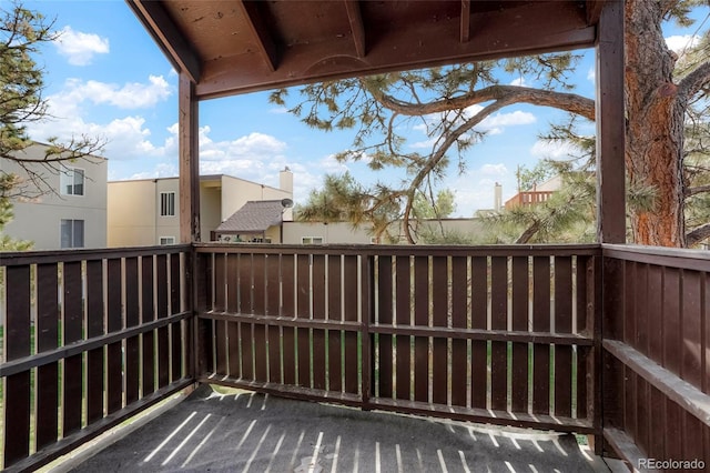 view of patio / terrace with a balcony