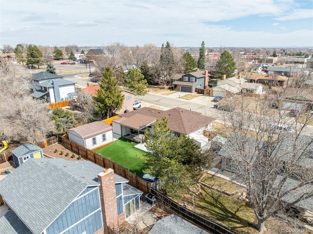 drone / aerial view featuring a residential view