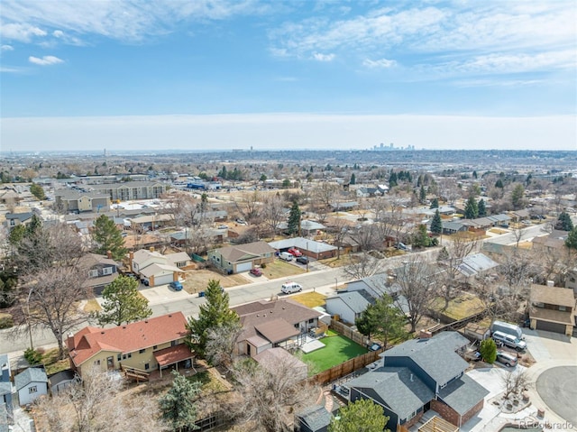 drone / aerial view with a residential view