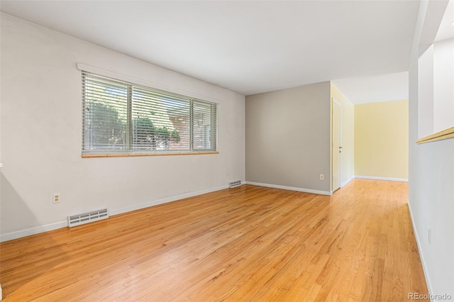 empty room featuring light hardwood / wood-style flooring