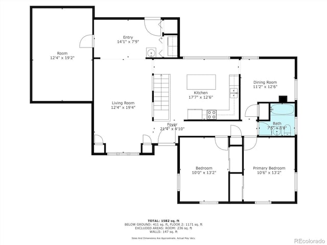5215 S Washington St, Littleton, CO 80121 - view of floor plan / room layout