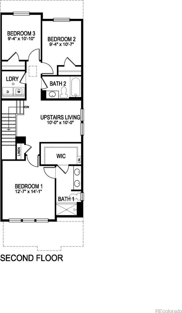 1388 S Boston Ct Unit B, Denver, CO 80247 - property floor plan