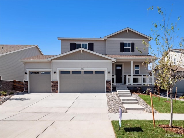 view of front of home with covered porch