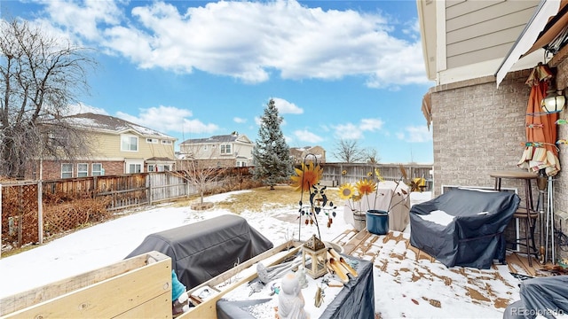 view of snowy yard