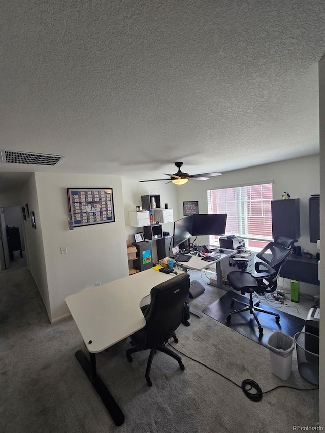 18006 E 103rd Ave, Commerce City, CO 80022 - carpeted office space with a textured ceiling and ceiling fan