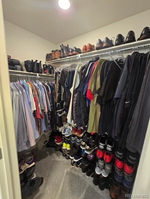 18006 E 103rd Ave, Commerce City, CO 80022 - spacious closet with carpet and vaulted ceiling