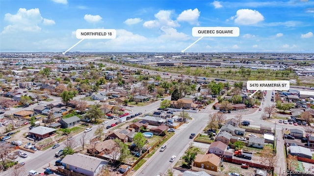 5470 Krameria St, Commerce City, CO 80022 - aerial perspective of suburban area