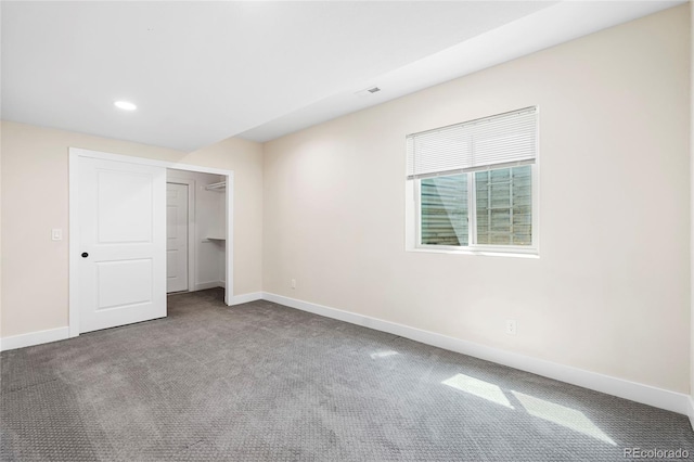 5470 Krameria St, Commerce City, CO 80022 - unfurnished bedroom featuring carpet flooring, baseboards, recessed lighting, and a closet