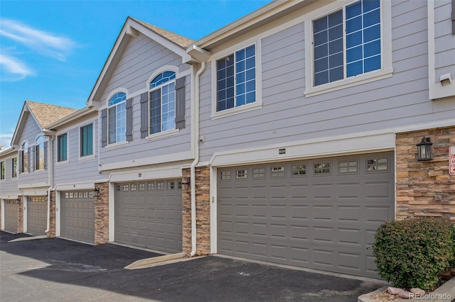 exterior space featuring a garage