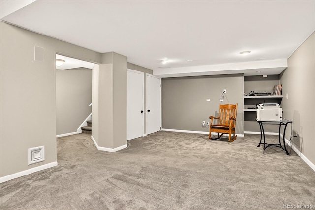 6338 S Oneida Ct, Centennial, CO 80111 - sitting room with carpet flooring and stairway