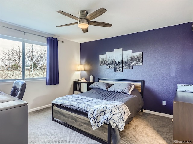 8862 Chestnut Hill Ln, Highlands Ranch, CO 80130 - carpeted bedroom featuring baseboards and ceiling fan