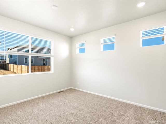 carpeted empty room with plenty of natural light