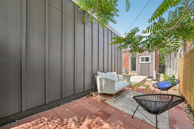 3444 Lawrence St, Denver, CO 80205 - view of patio featuring an outdoor structure