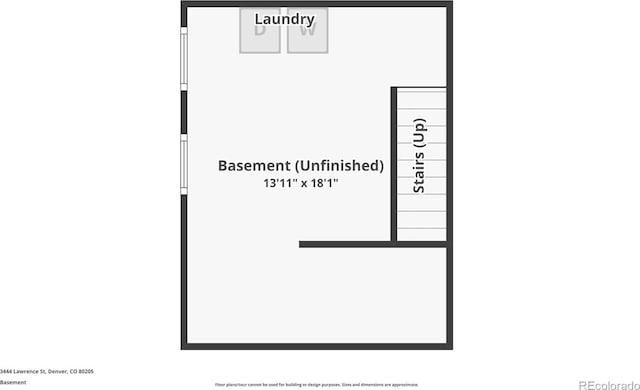3444 Lawrence St, Denver, CO 80205 - room layout