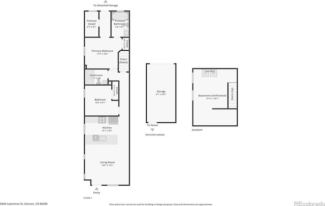 3444 Lawrence St, Denver, CO 80205 - home floor plan