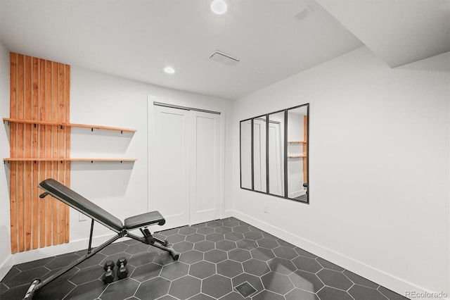 5200 W Rowland Ave, Littleton, CO 80128 - workout room featuring recessed lighting and baseboards