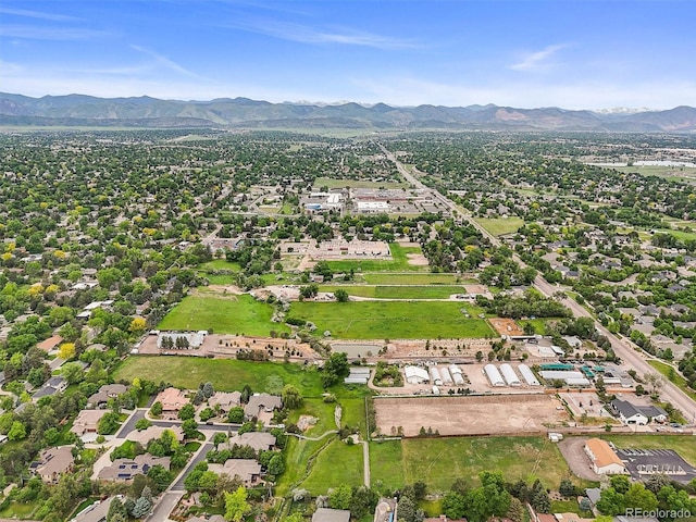 5200 W Rowland Ave, Littleton, CO 80128 - aerial view of property's location with mountains