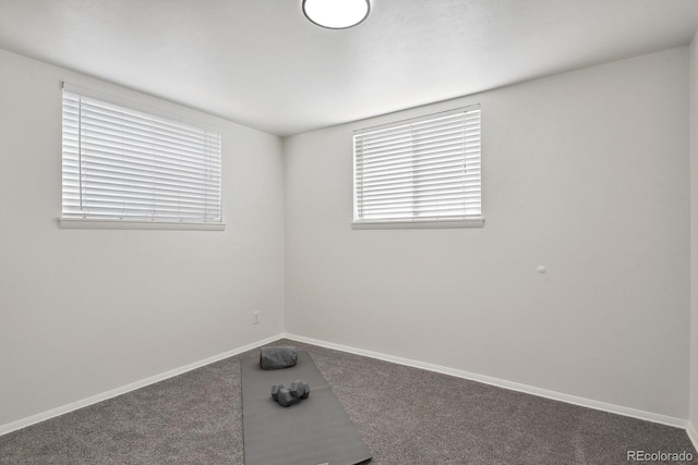 view of carpeted spare room