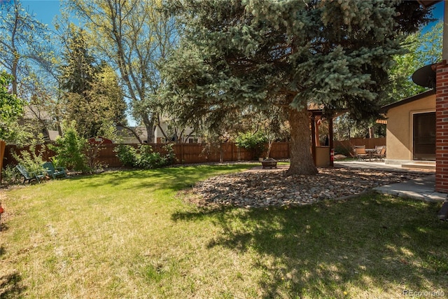 view of yard with a patio