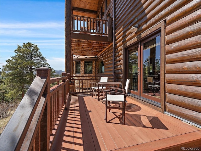 29548 Sunset Trl, Pine, CO 80470 - view of wooden deck