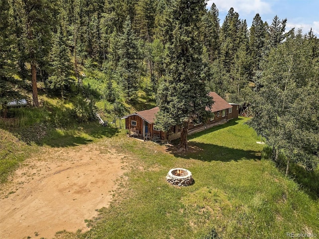 29548 Sunset Trl, Pine, CO 80470 - drone / aerial view with a forest view