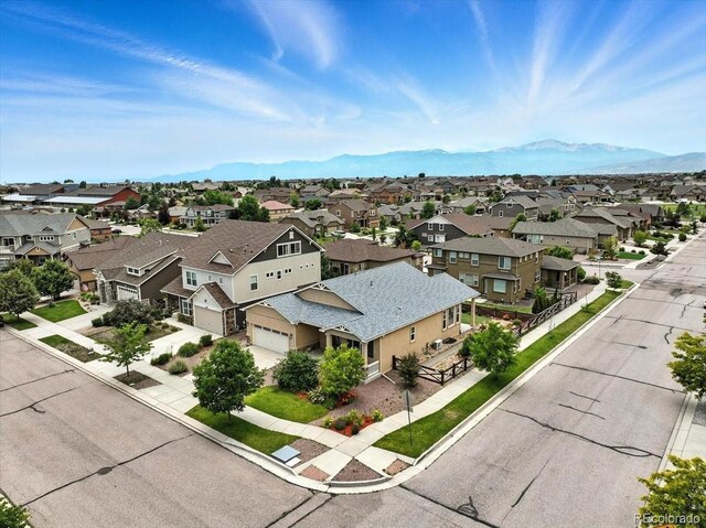 8205 Birch Tree Loop, Colorado Springs, CO 80927 - aerial view of residential area with a mountainous background