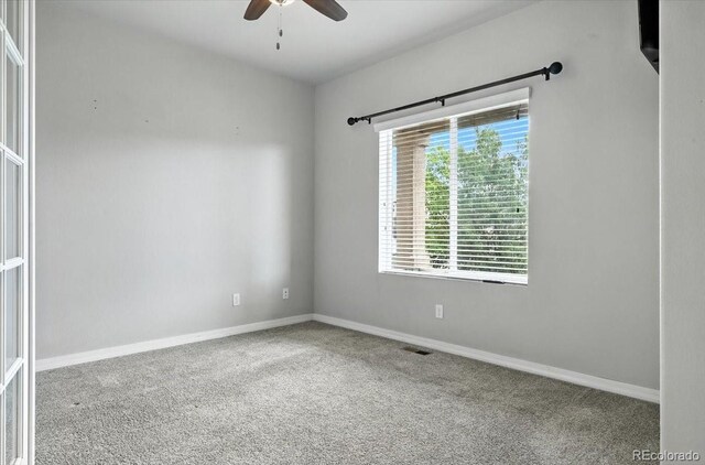 8205 Birch Tree Loop, Colorado Springs, CO 80927 - carpeted empty room with ceiling fan and baseboards