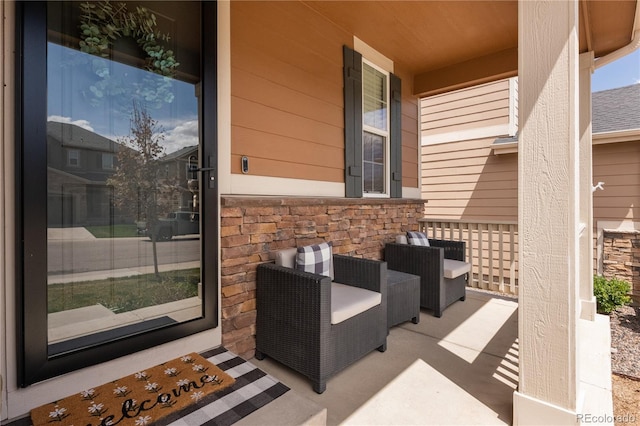 view of patio / terrace with a porch
