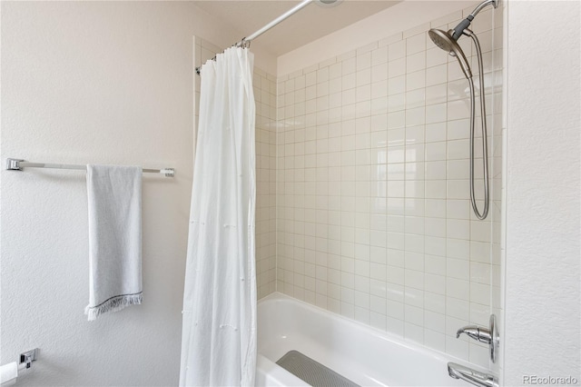 full bath featuring shower / bath combo
