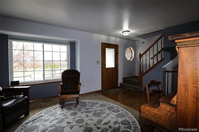 3530 Doolittle Rd, Monument, CO 80132 - entrance foyer featuring stairs and wood finished floors