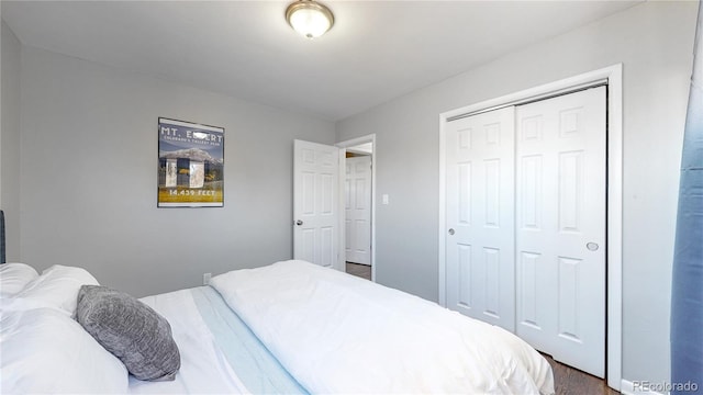 bedroom with a closet