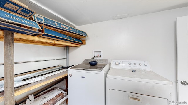 laundry room featuring independent washer and dryer and washer hookup