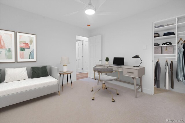 5730 E 19th Ave, Denver, CO 80220 - office with carpet flooring and a ceiling fan