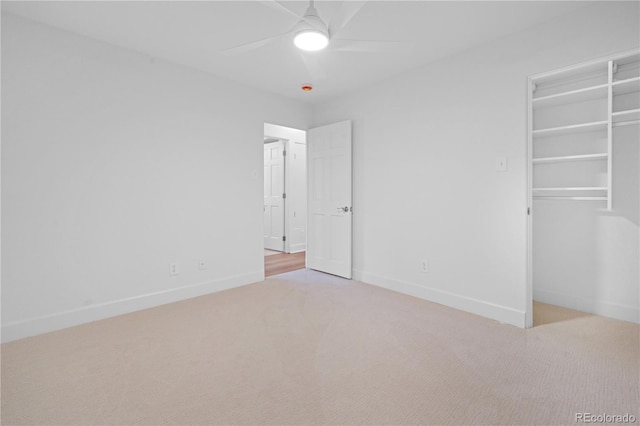 5730 E 19th Ave, Denver, CO 80220 - unfurnished bedroom featuring carpet, a closet, baseboards, and a ceiling fan