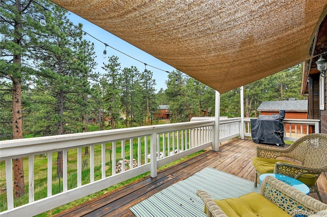 294 Kudu Trl, Bailey, CO 80421 - wooden terrace with area for grilling