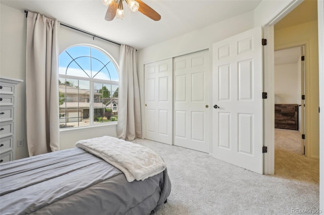 4520 Maroon Cir, Broomfield, CO 80023 - bedroom with carpet flooring, a closet, and ceiling fan