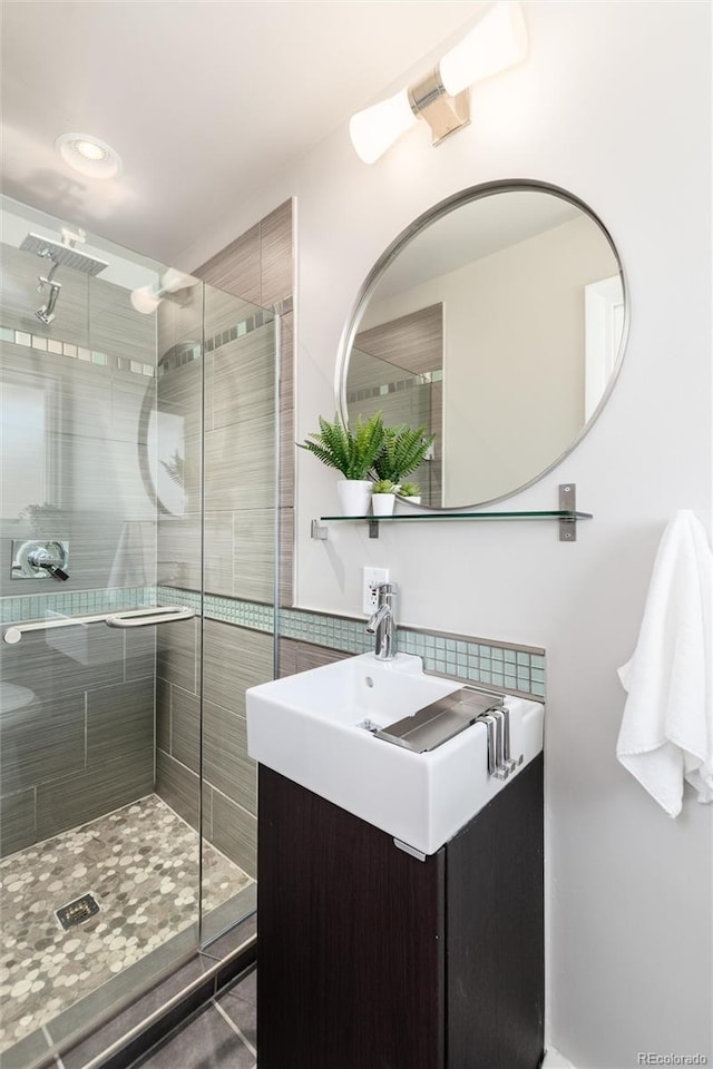 5743 Field St, Arvada, CO 80002 - full bath with a stall shower and vanity