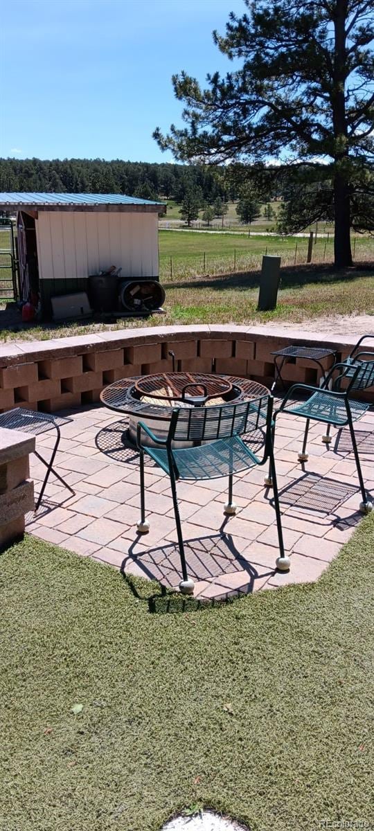 10771 Winding Meadow Dr, Kiowa, CO 80117 - view of pool with a yard and a patio area