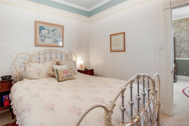 220 E Eaton Ave, Cripple Creek, CO 80813 - bedroom featuring carpet flooring and crown molding