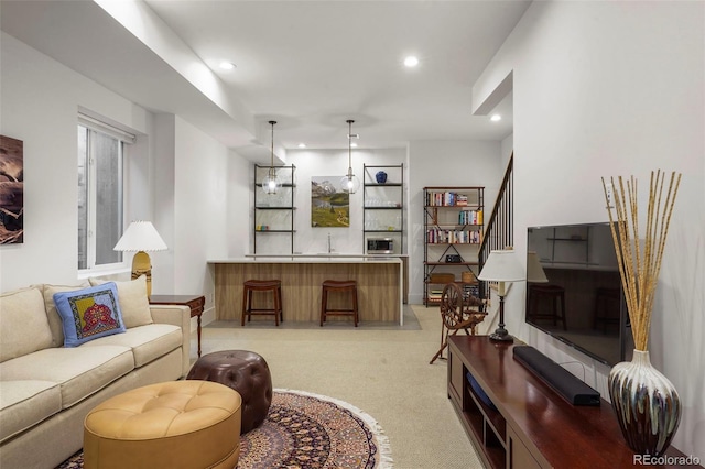 view of carpeted living room