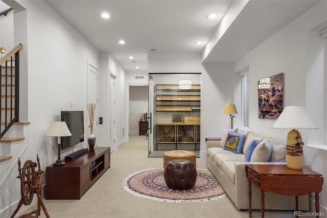 view of carpeted living room